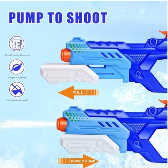 Quanquer 3 Pack Water Guns 600CC Squirt Water Toy Gun Super Blaster Soaker - Picture 4 of 8